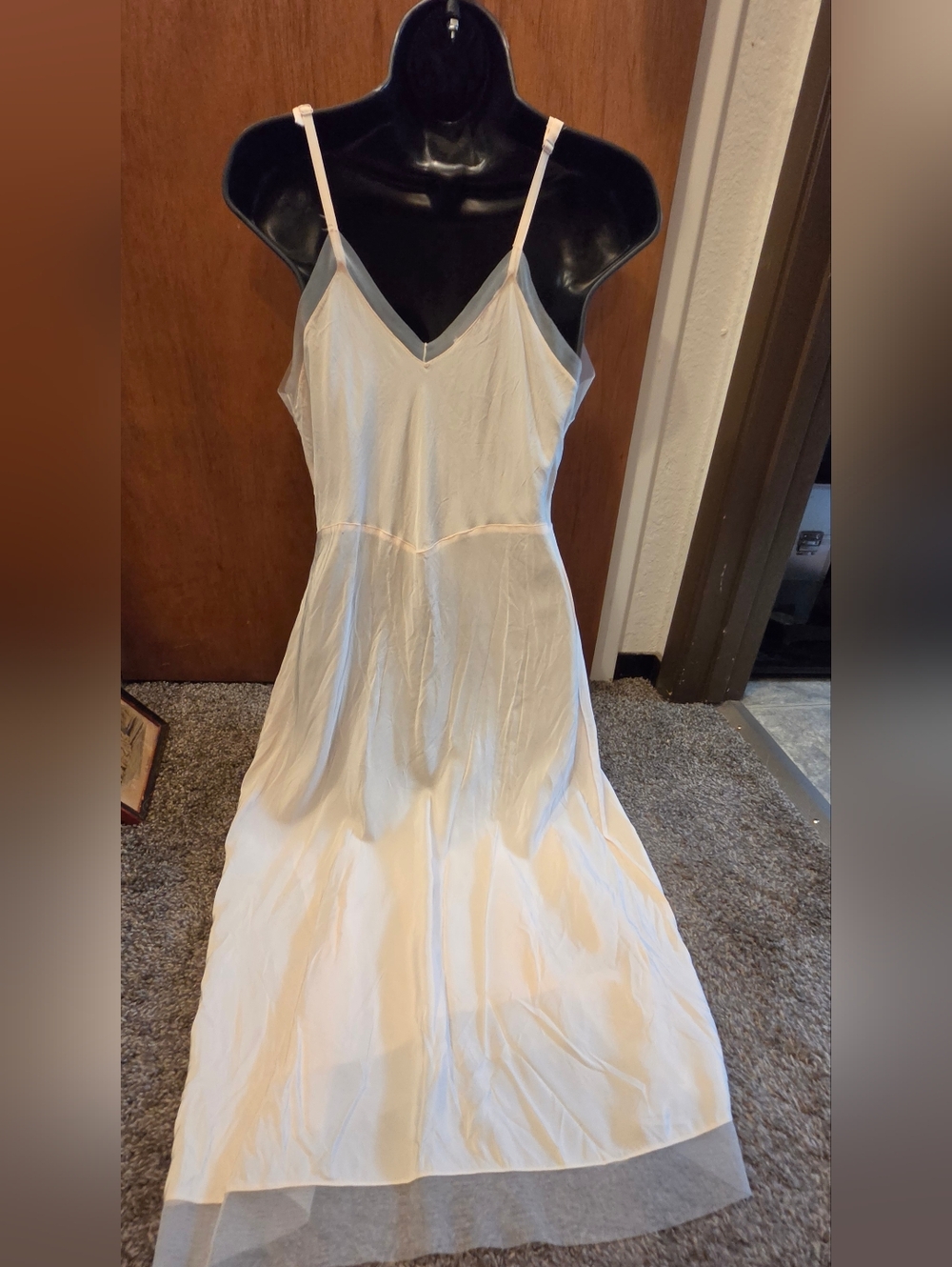 French Couture Seamprufe Light Pink Slip Dress Classic Chemise Sz35/M - Picture 12 of 12